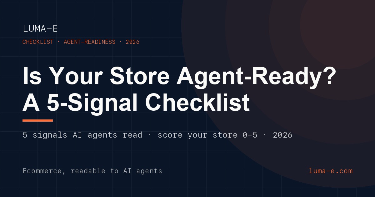 Is Your Store Agent-Ready? A 5-Signal Checklist