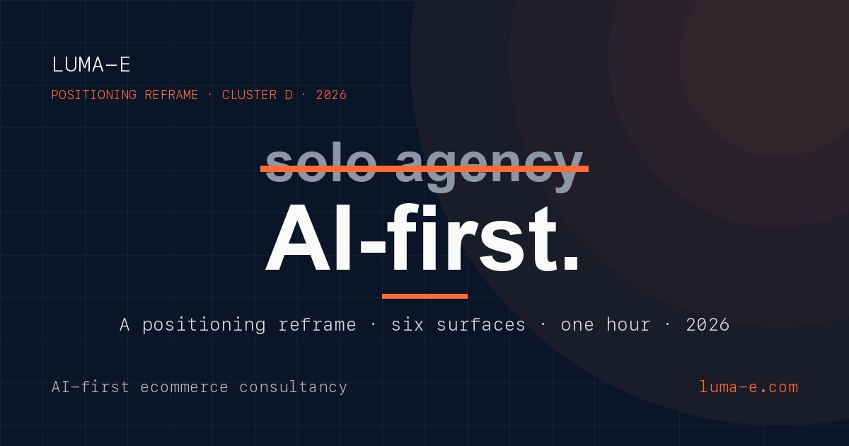 Vì Sao Tôi Ngừng Gọi Nó Là Solo Agency: Cú Reframe Sang AI-First Và Cái Giá Phải Trả