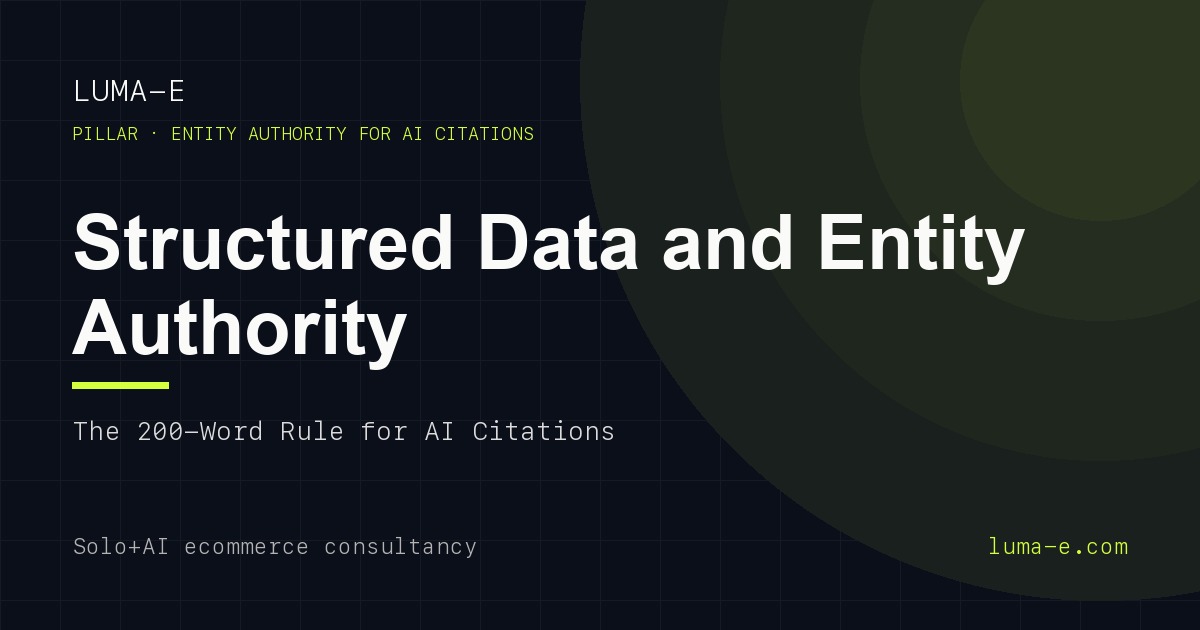 Structured Data and Entity Authority: The 200-Word Rule for AI Citations